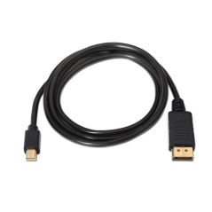 Cable Conversor Aisens A124-0132/ DisplayPort Macho - Mini DisplayPort Macho/ Hasta 5W/ 2300Mbps/ 3m/ Negro