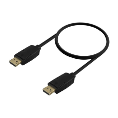Cable DisplayPort 1.2 CCS 4K Aisens A124-0738/ DisplayPort Macho - DisplayPort Macho/ Hasta 5W/ 2300Mbps/ 1m/ Negro