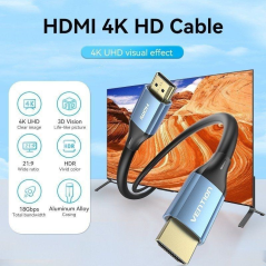 Cable HDMI 2.0 4K Vention ALHSL/ HDMI Macho - HDMI Macho/ 10m/ Azul