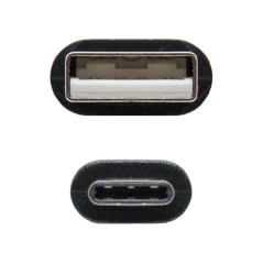 Cable USB 2.0 Nanocable 10.01.2103/ USB Macho - USB Tipo-C Macho/ 3m/ Negro
