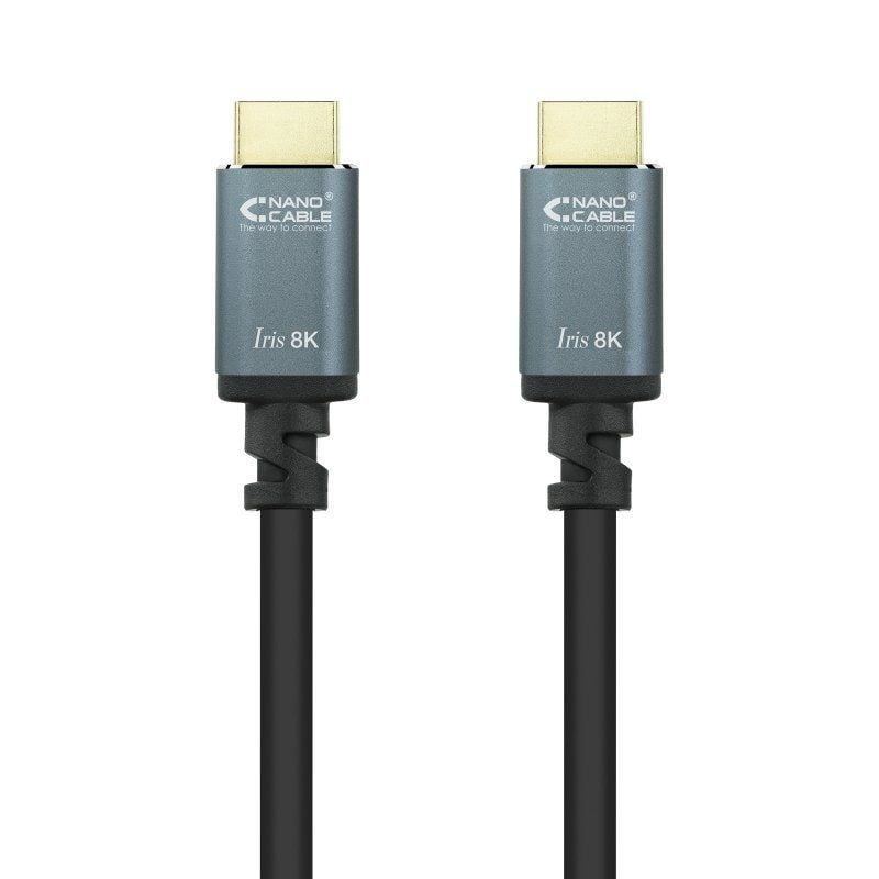 Cable HDMI 2.1 8K Nanocable 10.15.8001/ HDMI Macho - HDMI Macho/ 1m/ Negro