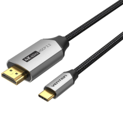 Cable Conversor HDMI 2.0 4K Vention CRBBF/ USB Tipo-C Macho - HDMI Macho/ 1m/ Negro