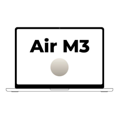 Apple Macbook Air 13,6'/ M3 8-Core CPU/ 8Gb/ 256Gb SSD/ 8-Core GPU/ Blanco Estrella
