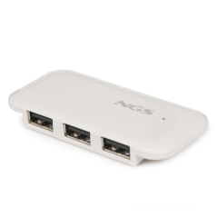 Hub USB 2.0 NGS IHUB4/ 4xUSB/ Blanco