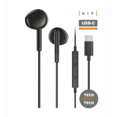 Auriculares Tech One Tech earTECH TEC1302/ con Micrófono/ USB Tipo-C/ Negros