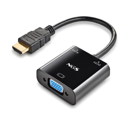 Adaptado NGS Chamaleon/ HDMI Macho - VGA Hembra/ Incluye Cable de Audio y Alimentación USB