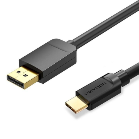 Cable Conversor Vention CGYBF/ USB Tipo-C Macho - DisplayPort Macho/ 1.5m/ Negro