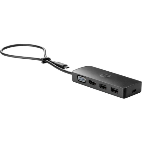Docking USB 3.0 Tipo-C HP USB-C Travel G2/ 2xUSB/ 1xHDMI/ 1xVGA/ Negro