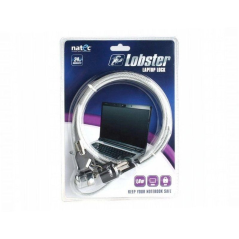 Cable de Seguridad para Portátiles Natec Génesis Lobster Key NZL-0225/ 1.8m