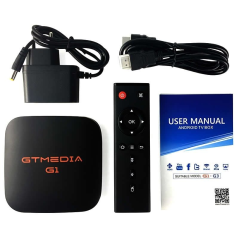 ANDROID TV BOX GTMEDIA G1 - 4K - QC 1.5GHZ - 8GB - 1GB RAM - HDMI - LAN - WIFI - MICRO SD - ANDROID - MANDO A DISTANCIA