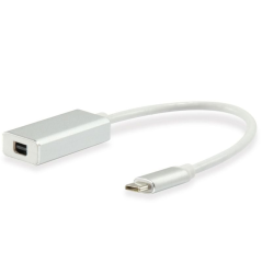 ADAPTADOR USB TIPO-C A MINI DISPLAYPORT EQUIP 133457 - CONECTOR USB TIPO-C MACHO A MINI DISPLAYPORT HEMBRA - CABLE 15 CM - BLANC