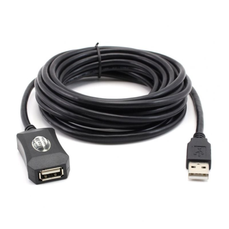ALARGADOR USB ALFA NETWORK AUSBC-5M - CONECTORES MACHO-HEMBRA - PLUG AND PLAY - USB2.0 - 5 METROS