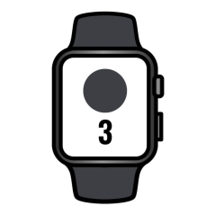 Apple Watch Series 3/ GPS/ 38mm/ Caja de Aluminio en Gris Espacial/ Correa Deportiva Negra