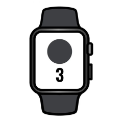 Apple Watch Series 3/ GPS/ 42mm/ Caja de Aluminio en Gris Espacial/ Correa Deportiva Negra
