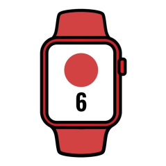 Apple Watch Series 6/ GPS/ 44mm/ Caja de Aluminio en Rojo/ Correa Deportiva Roja