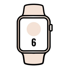 Apple Watch Series 6/ GPS/ Cellular/ 40mm/ Caja de Aluminio en Oro/ Correa Deportiva Rosa Arena