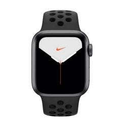 Apple Watch Series 5/ GPS/ 40mm/ Caja de Aluminio en Gris Espacial/ Correa Nike Deportiva Antracita y Negra