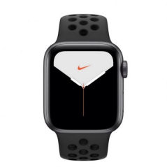 Apple Watch Series 5/ GPS/ 44mm/ Caja de Aluminio en Gris Espacial/ Correa Nike Deportiva Antracita y Negra