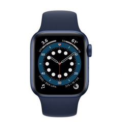 Apple Watch Series 6/ GPS/ Cellular/ 40mm/ Caja de Aluminio en Aluminio en Azul/ Correa Deportiva Azul Marino Intenso