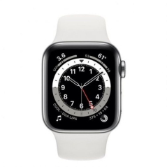 Apple Watch Series 6/ GPS/ Cellular/ 40mm/ Caja de Acero Inoxidable en Plata/ Correa Deportiva Blanca