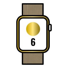 Apple Watch Series 6/ GPS/ Cellular/ 44mm/ Caja de Acero Inoxidable en Oro/ Correa Milanese Loop Oro