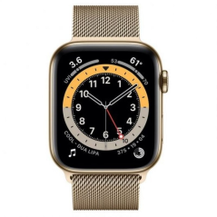 Apple Watch Series 6/ GPS/ Cellular/ 44mm/ Caja de Acero Inoxidable en Oro/ Correa Milanese Loop Oro