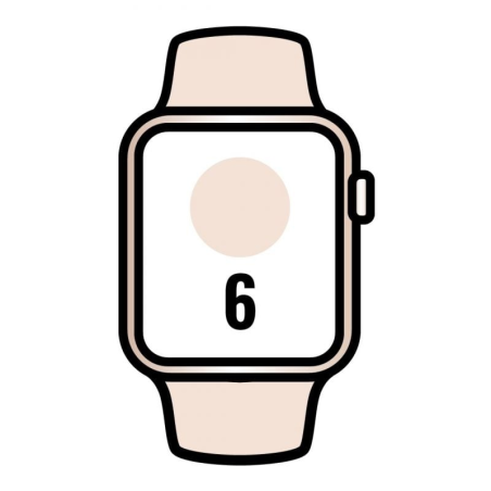 Apple Watch Series 6/ GPS/ 40mm/ Caja de Aluminio en Oro/ Correa Deportiva Rosa Arena