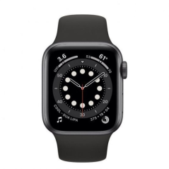 Apple Watch Series 6/ GPS/ 40mm/ Caja de Aluminio en Gris Espacial/ Correa Deportiva Negra