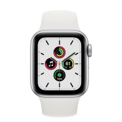 Apple Watch SE/ GPS/ Cellular/ 40mm/ Caja de Aluminio en Plata/ Correa Deportiva Blanca