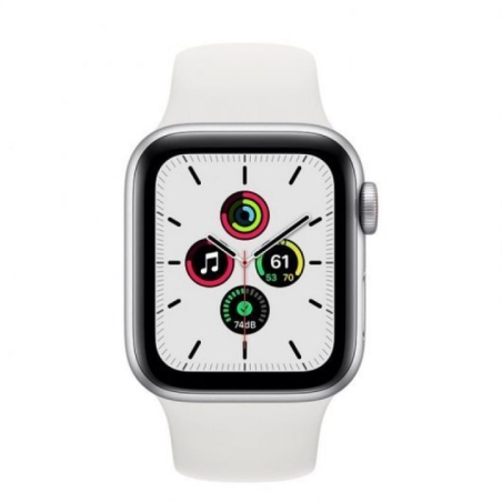 Apple Watch SE/ GPS/ Cellular/ 40mm/ Caja de Aluminio en Plata/ Correa Deportiva Blanca