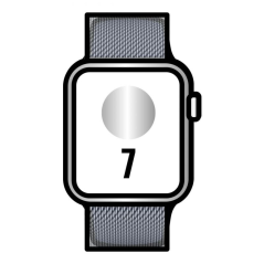 Apple Watch Series 7/ GPS/ Cellular/ 41 mm/ Caja de Acero en Plata/ Correa Milanesa en Plata