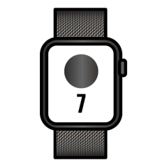 Apple Watch Series 7/ GPS/ Cellular/ 41 mm/ Caja de Acero Grafito/ Correa Milanesa en Grafito