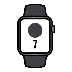 Apple Watch Series 7/ GPS/ Cellular/ 45 mm/ Caja de Aluminio en Negro Medianoche/ Correa deportiva Negro Medianoche