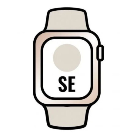 Apple Watch SE/ GPS/ Cellular/ 40 mm/ Caja de Aluminio en Oro/ Correa Deportiva Blanco Estrella