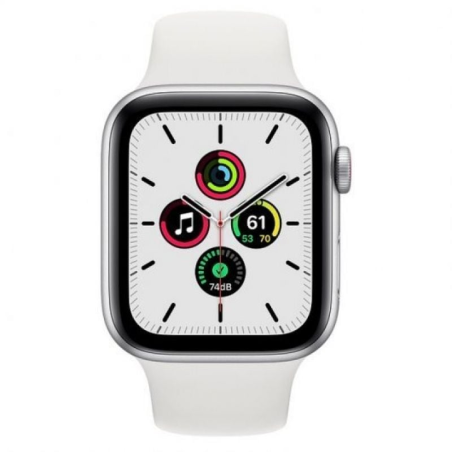 Apple Watch SE/ GPS/ Cellular/ 44mm/ Caja de Aluminio en Plata/ Correa Deportiva Blanca