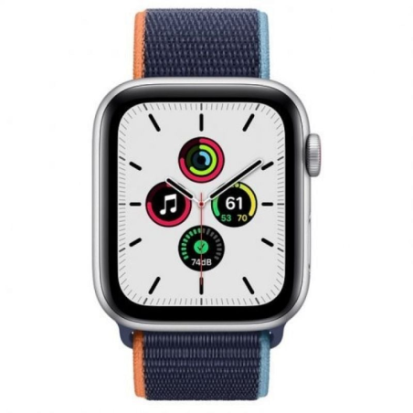 Apple Watch SE/ GPS/ Cellular/ 44mm/ Caja de Aluminio en Plata/ Correa Loop Deportiva Azul Marino Intenso