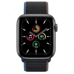 Apple Watch SE/ GPS/ Cellular/ 44mm/ Caja de Aluminio en Gris Espacial/ Correa Loop Deportiva Carbón