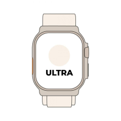 Apple Watch Ultra/ GPS/ Cellular/ 49mm/ Caja de Titanio/ Correa Loop Alpine Blanco Estrella L