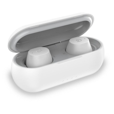 Auriculares Bluetooth Hiditec Kondor con estuche de carga/ Autonomía 6h/ Blancos