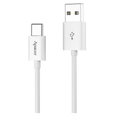 CABLE USB TIPO-C A USB 2.0 APACER APDC110W-1 - COLOR BLANCO - 1 METRO