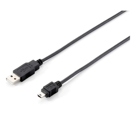 CABLE USB A MINI USB EQUIP 128521 - CONECTORES A MACHO / MINI MACHO - 1.8 METROS - NEGRO