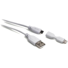 CABLE USB MACHO-MICRO USB MACHO GEBL PLUSBCHLMW - INCLUYE ADAPTADOR MICRO USB A LIGHTNING - CARGA Y SINCRONIZACION - 1 METRO - B