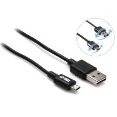 CABLE USB MACHO-MICRO USB MACHO GEBL REVUSBMCB10 - CONECTORES REVERSIBLES - 1 METRO