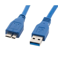 Cable USB 3.0 Lanberg CA-US3M-10CC-0005-B/ MicroUSB Macho - USB Macho/ 50cm/ Azul