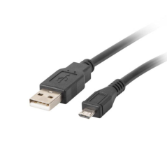 Cable USB Lanberg CA-USBM-10CC-0005-BK/ USB Macho â MicroUSB Macho/ 0.5m/ Negro