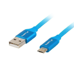 CABLE USB LANBERG CA-USBM-20CU-0005-BL - CONECTORES USB A A MICRO USB - QC 3.0 - 0.5M - AZUL