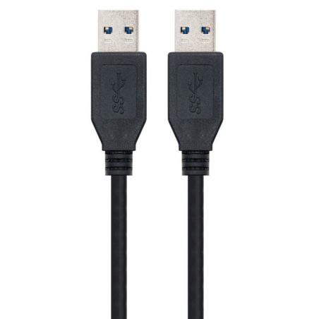 Cable USB 3.0 Nanocable 10.01.1003-BK/ USB Macho - USB Macho/ 3m/ Negro