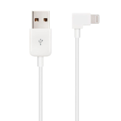 Cable USB 2.0 Lightning Nanocable 10.10.0501-W/ USB Macho - Lightning Macho/ 1m/ Blanco
