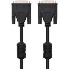 Cable DVI Dual Nanocable 10.15.0803/ DVI Macho - DVI Macho/ 3m/ Negro