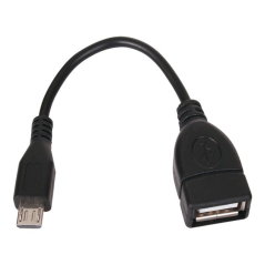 CABLE USB 2.0 OTG SVEON SVCAB-008 - CONECTORES MICRO USB MACHO/USB HEMBRA - 0.15M - NEGRO